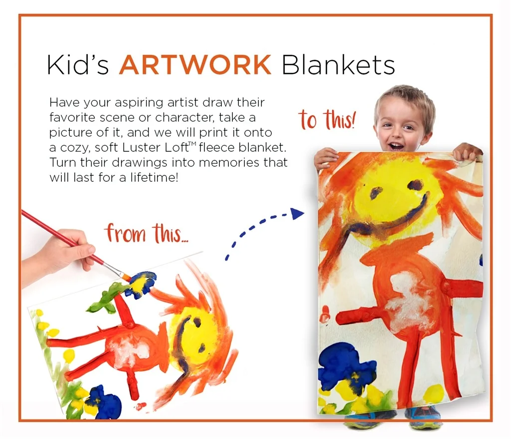 Kid's Artwork Blanket Concept