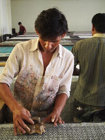 Brij Nandan, skilled artisan, has worked with Ojjas for 10 years. 