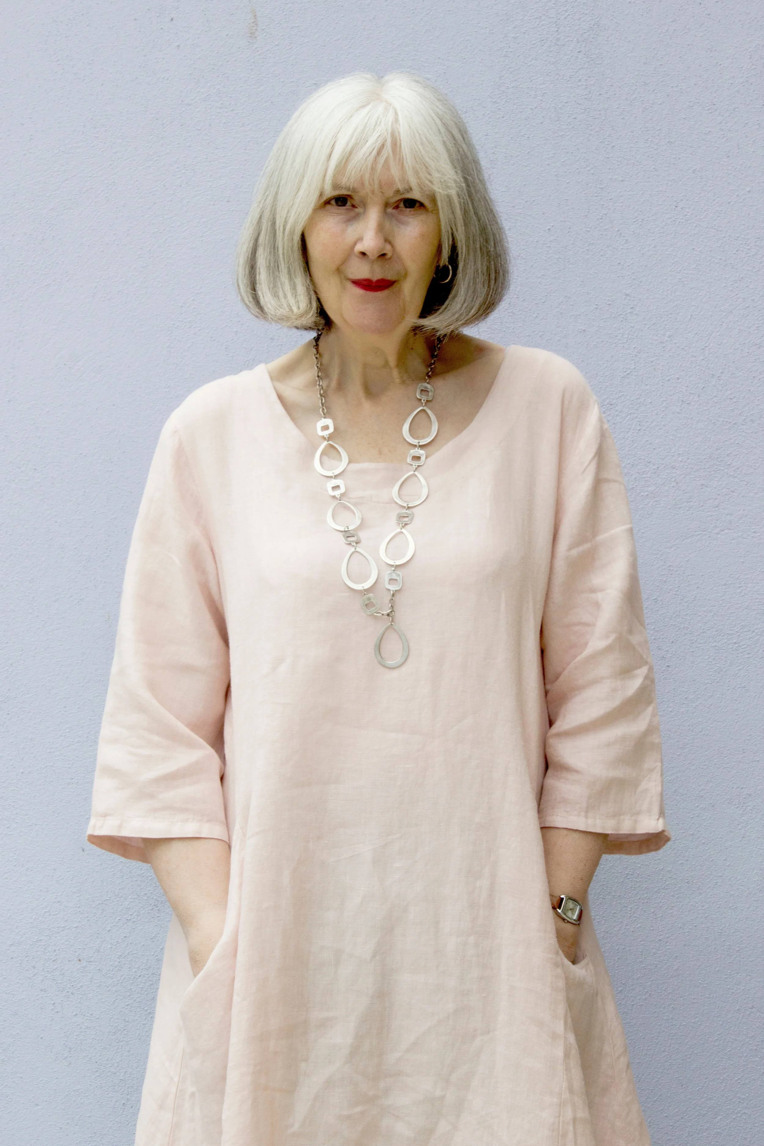 Treaty linen dress & melody necklace