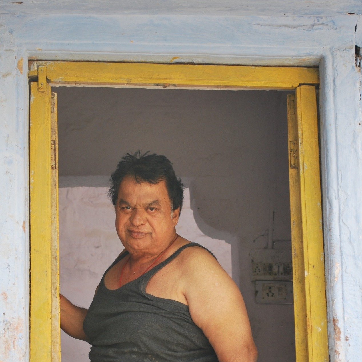 We met so many interesting characters on our recent trip - loved this guy people watching from his fantastic yellow window.