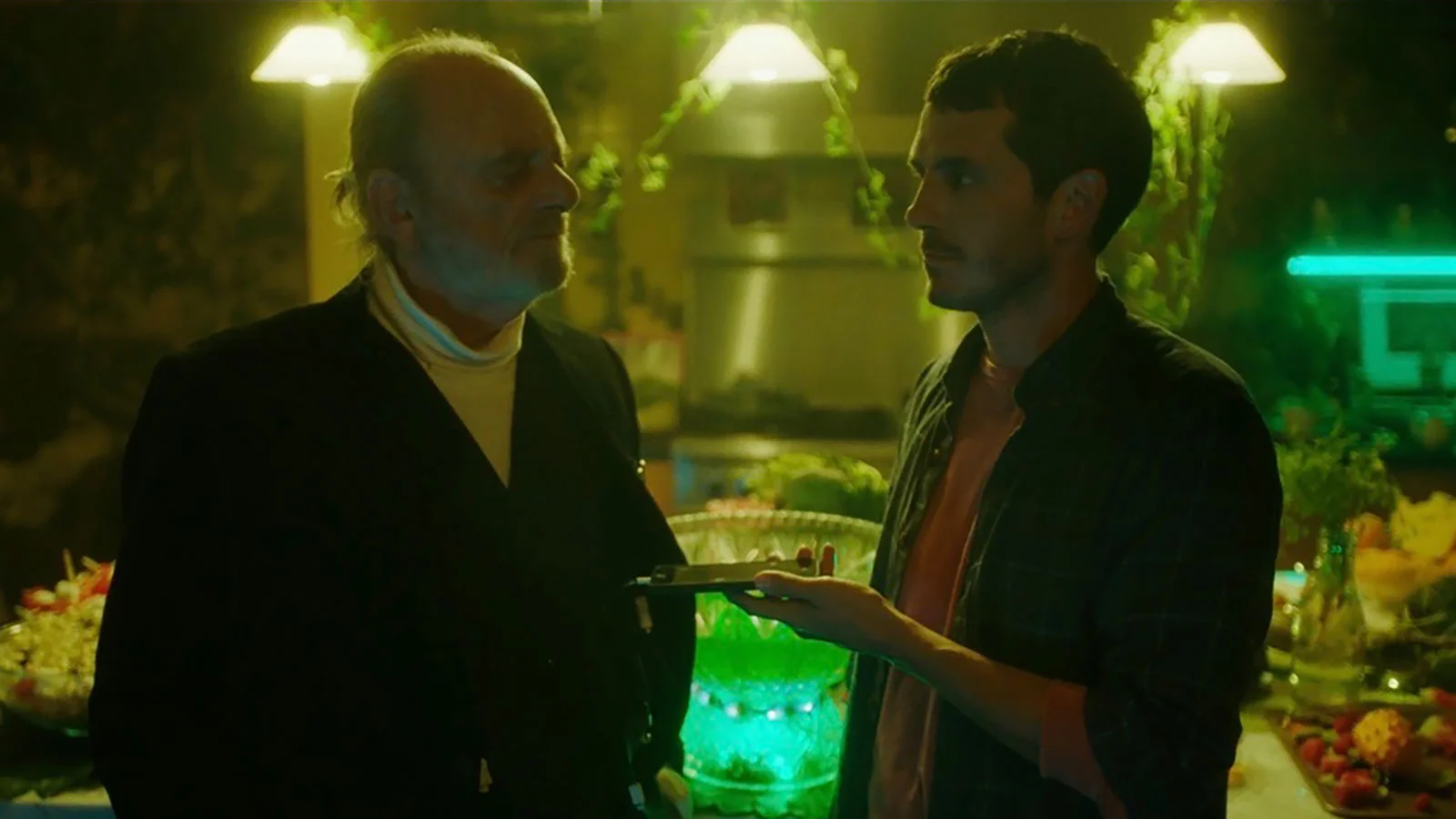 Harris Yulin (Charles) and Tate Ellington (Alex)