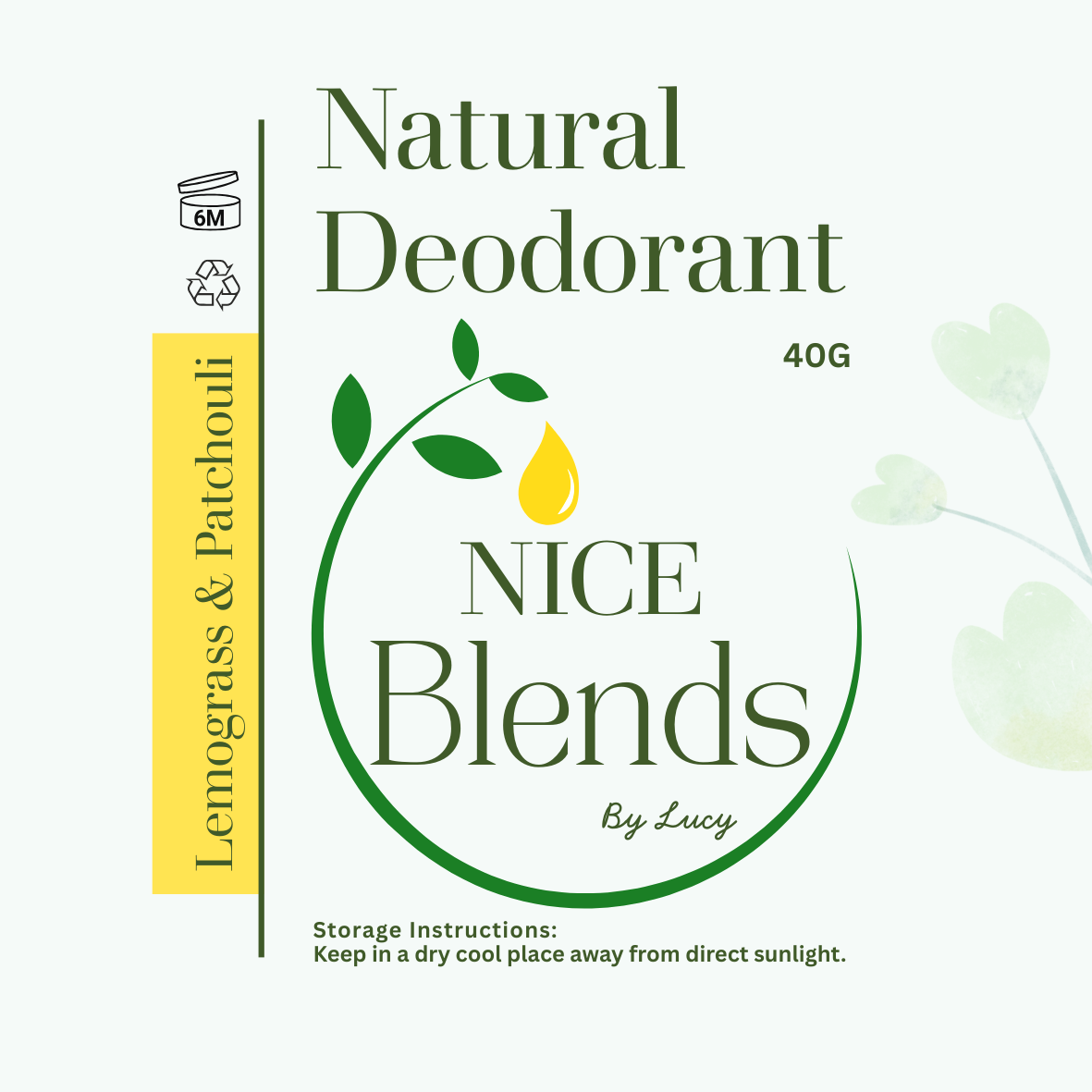 Patchouli and Lemongrass Deodorant