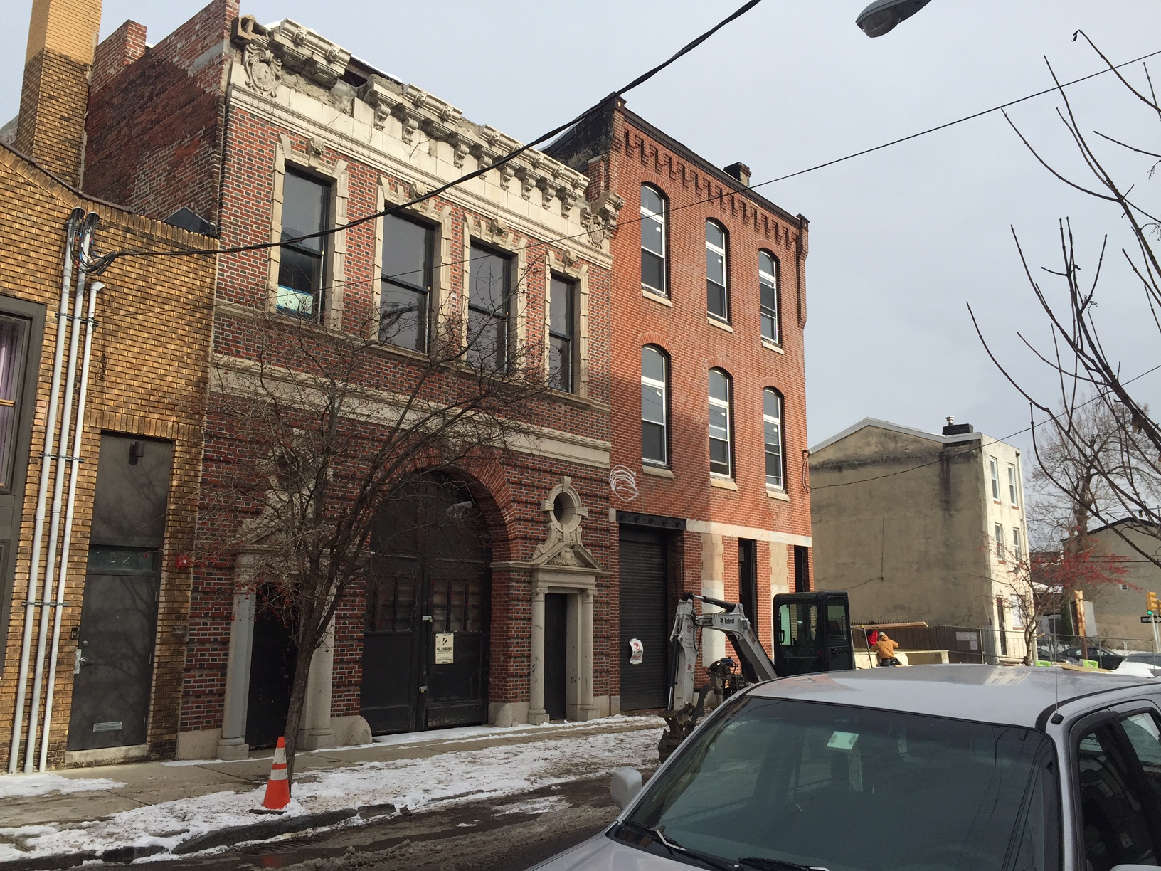 Looking east on the block