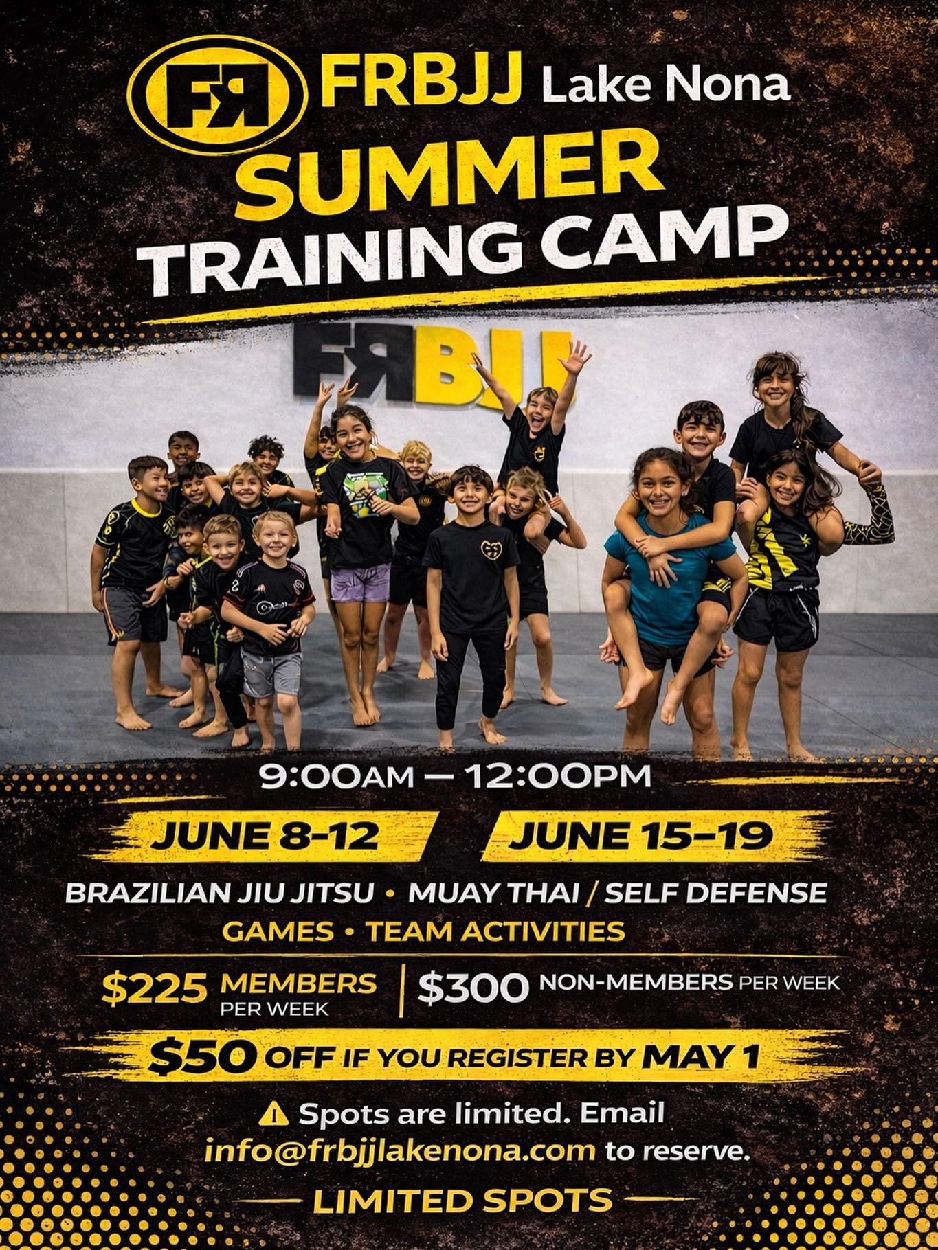 ☀️ Summer camp is coming soon! 2 weeks are available:

🔘Week 1 June 8-12
🔘Week 2 June 15-19

😀 $50 discount if you register before May 1st. 

#summercamp #orlando #😎