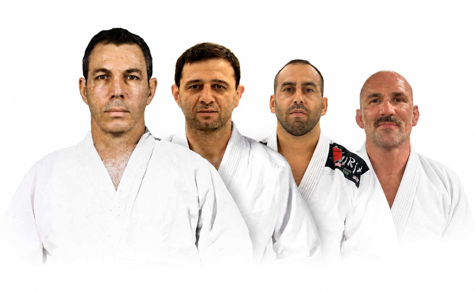 Brazilian Jiu-Jitsu lineage: Carlos Gracie Jr., Roberto Roleta Magalhaes, Fabin Rosa, and Daniel Lovett