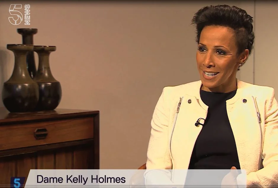 DAME KELLY HOLMES // CHANNEL 5 NEWS