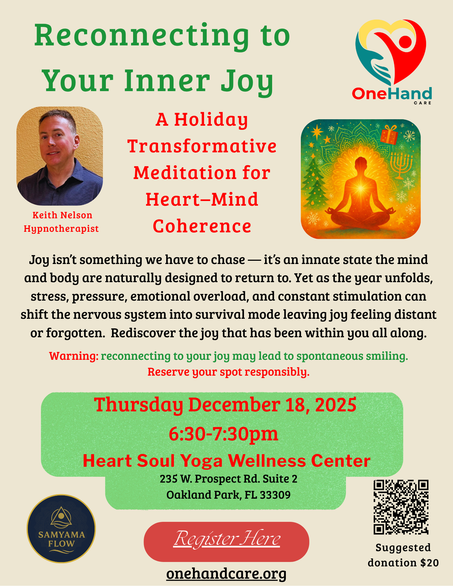 Reconnecting to Your Inner Joy - A Holiday Transformative Meditation for Heart-Mind Coherence