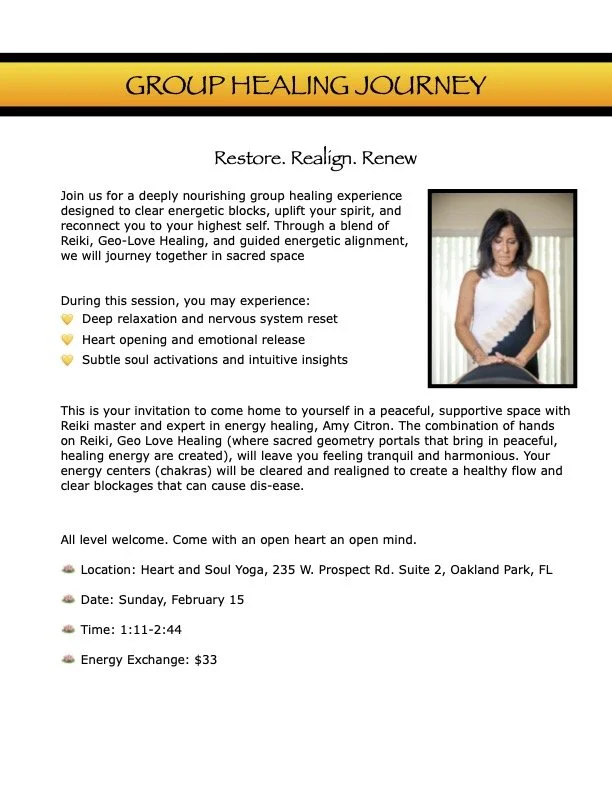 GROUP HEALING JOURNEY with Amy Citron