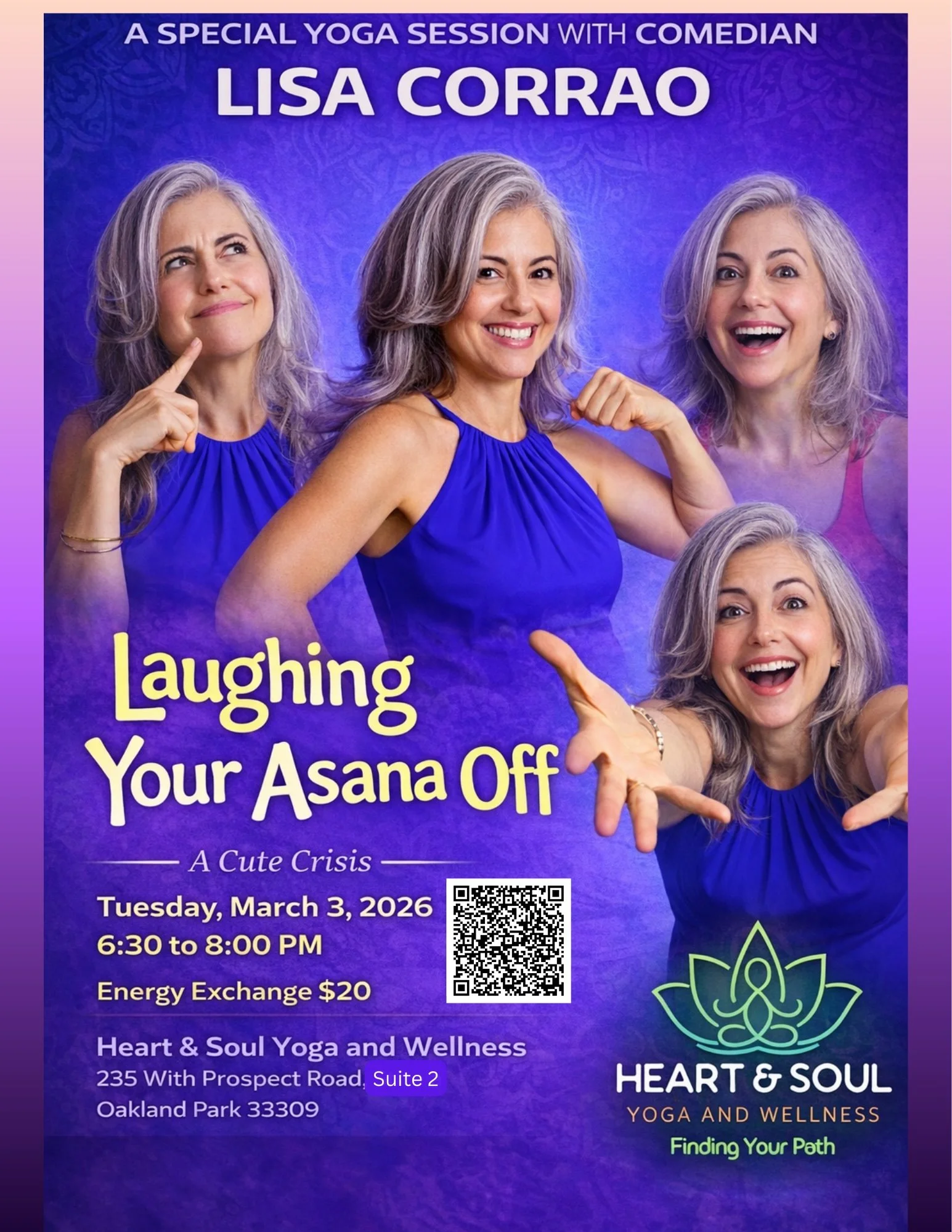 A SPECIAL YOGA SESSION WITH COMEDIAN LISA CORRAO