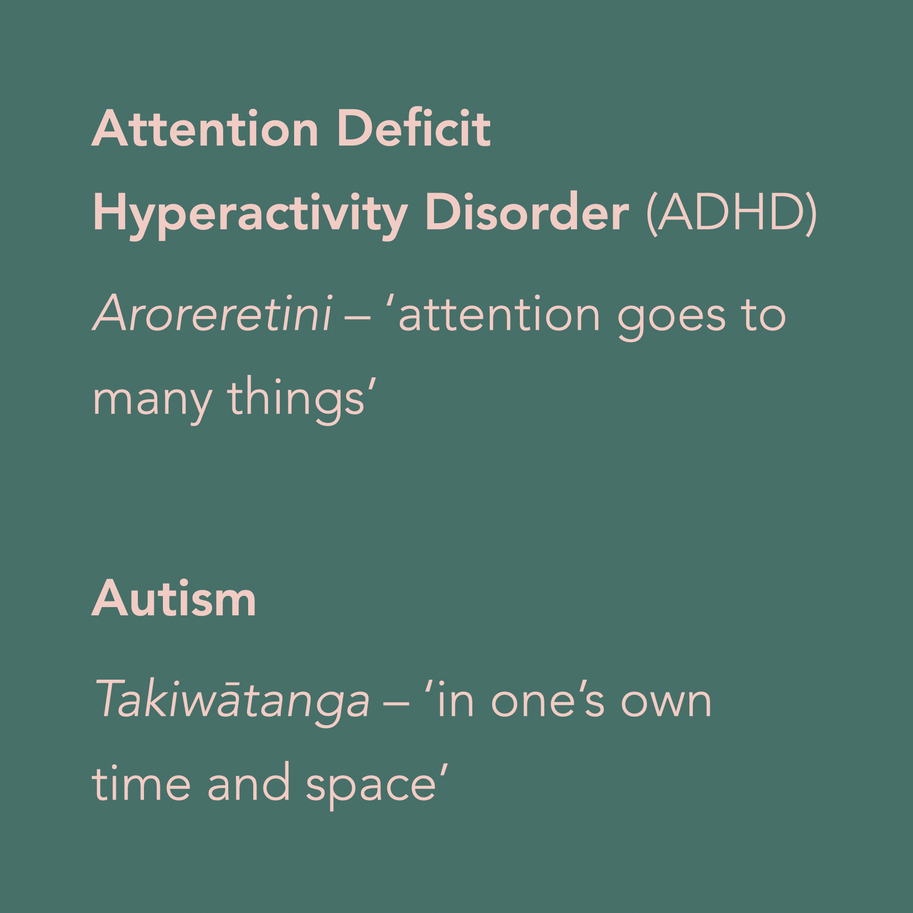 Renaming Autism and ADHD