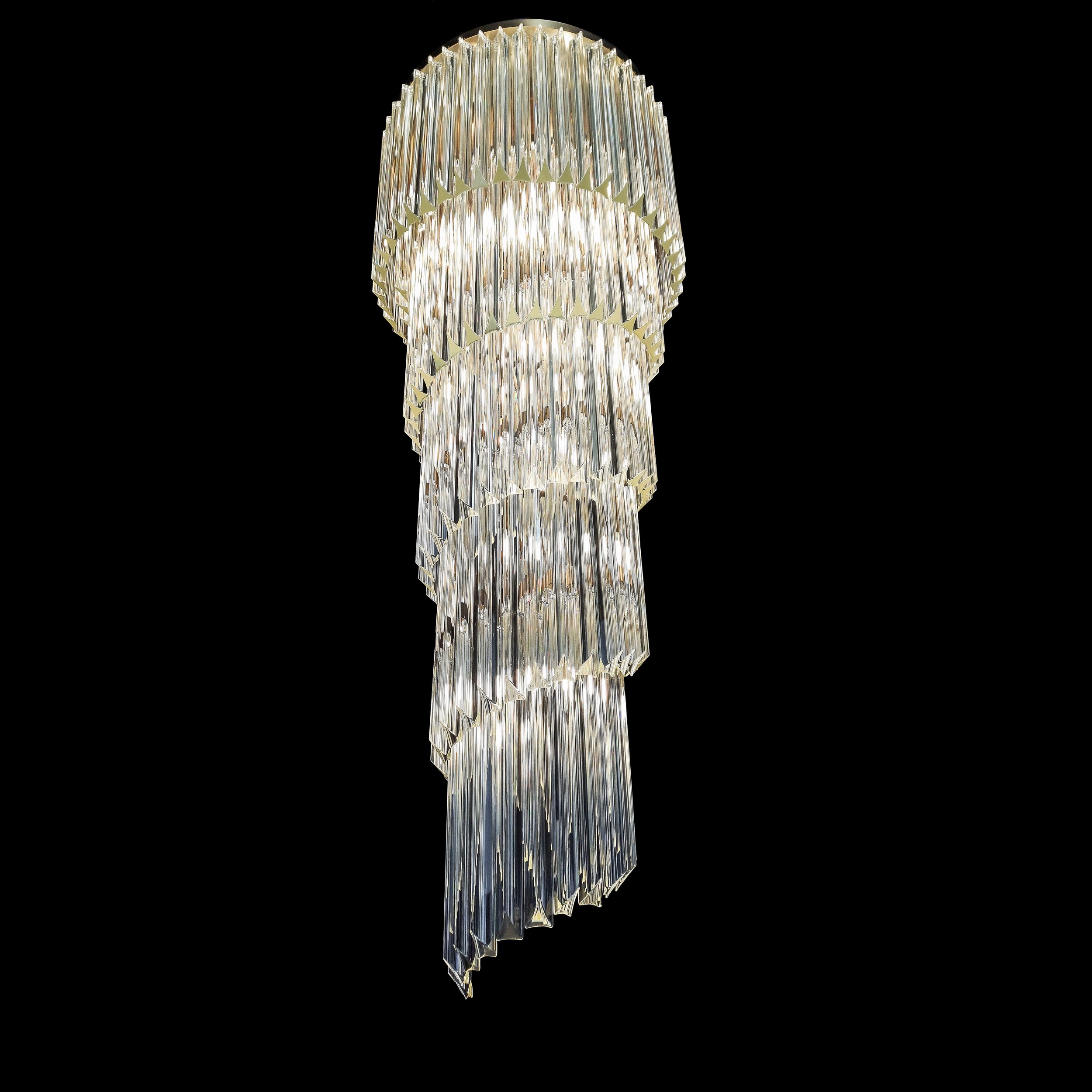 Spiralis crystal chandelier