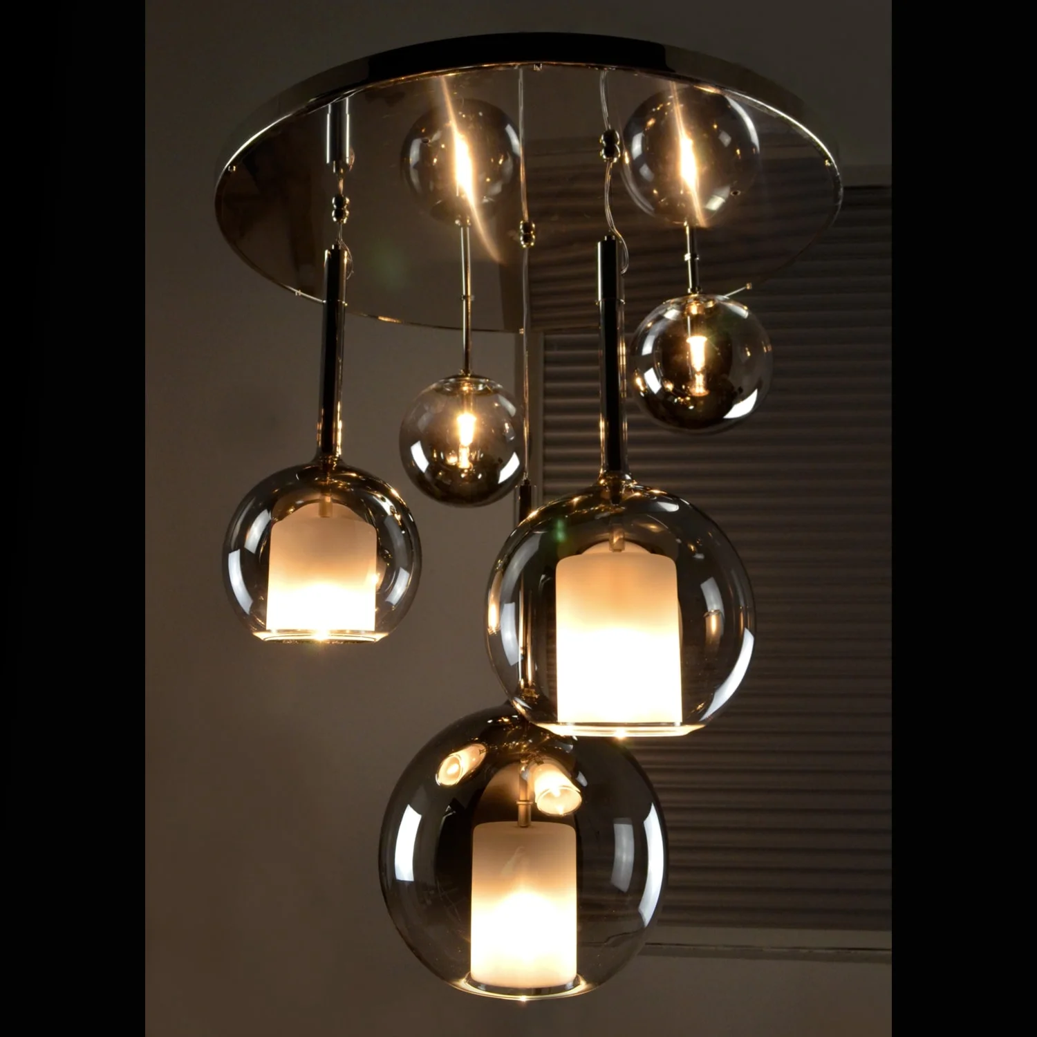 Globe crystal chandelier