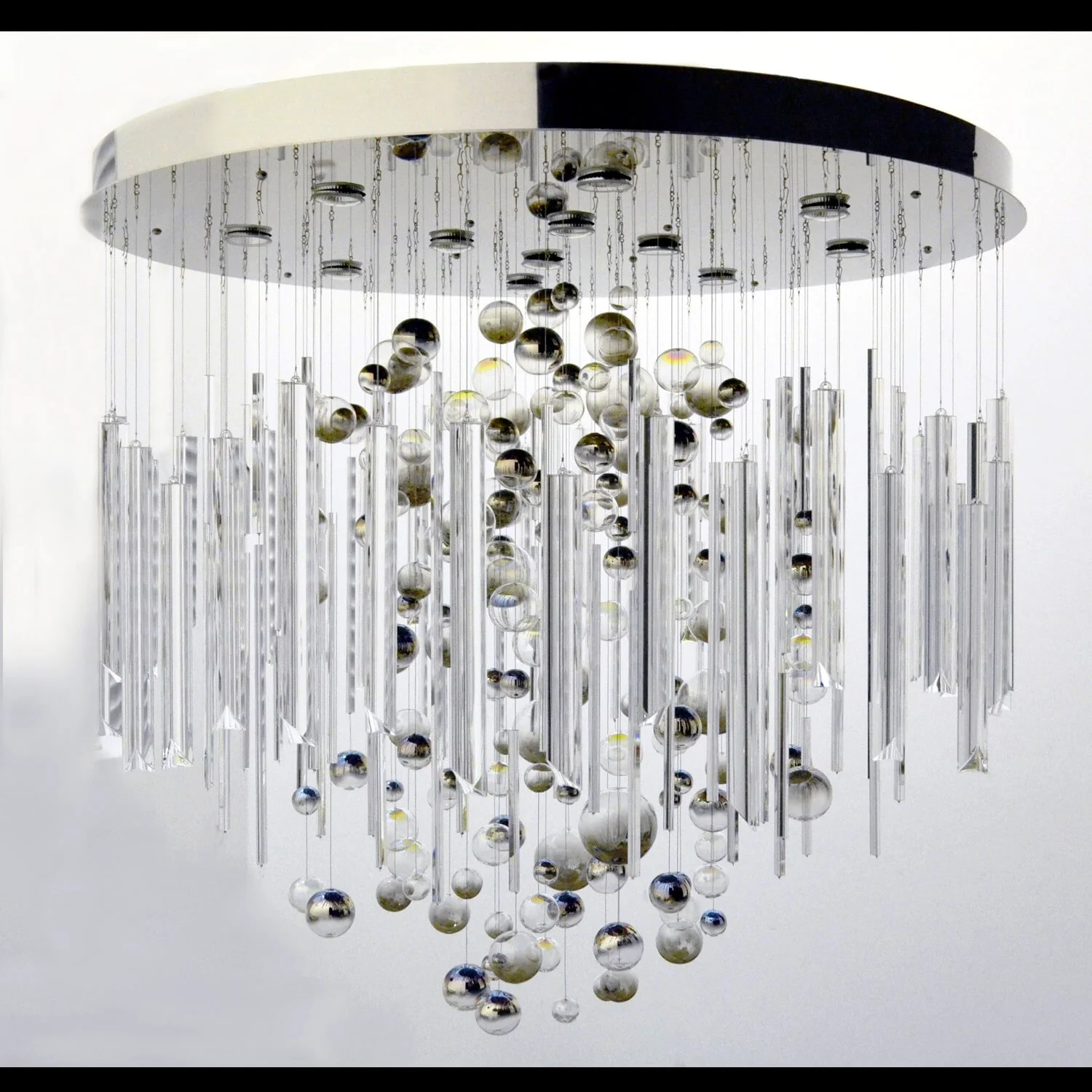 Rods & Bubbles crystal chandelier — WRANOVSKY Bohemian Crystal