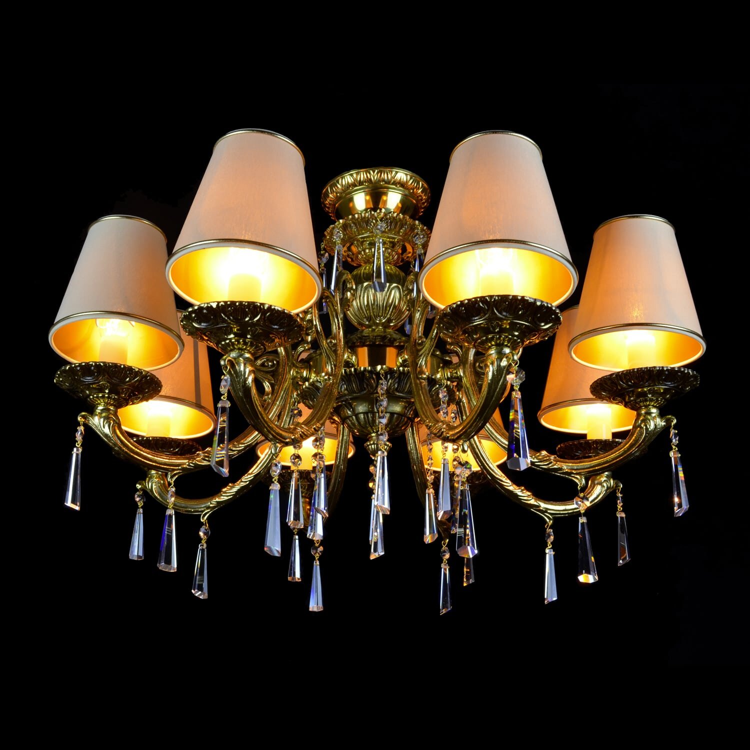 Betria brass chandelier — WRANOVSKY Bohemian Crystal Chandeliers