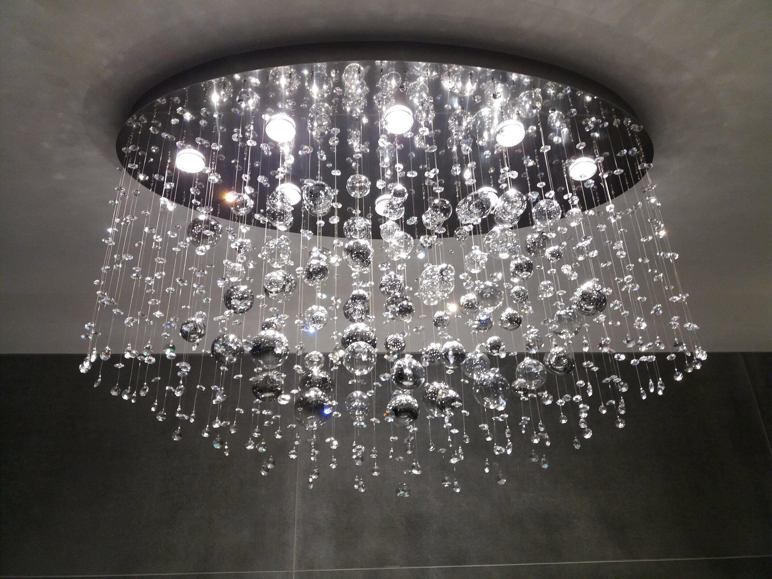Luxury Bathroom Chandelier In A Private, Crystal Light Fixture Bathroom