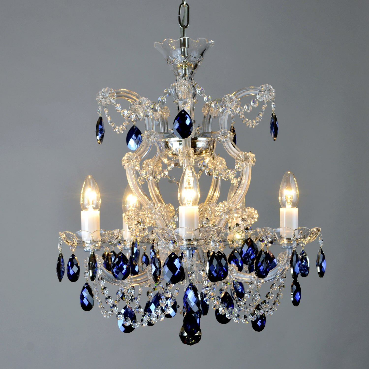 Maria Theresa Crystal Chandelier, Crystal Candle Chandelier Standard Size