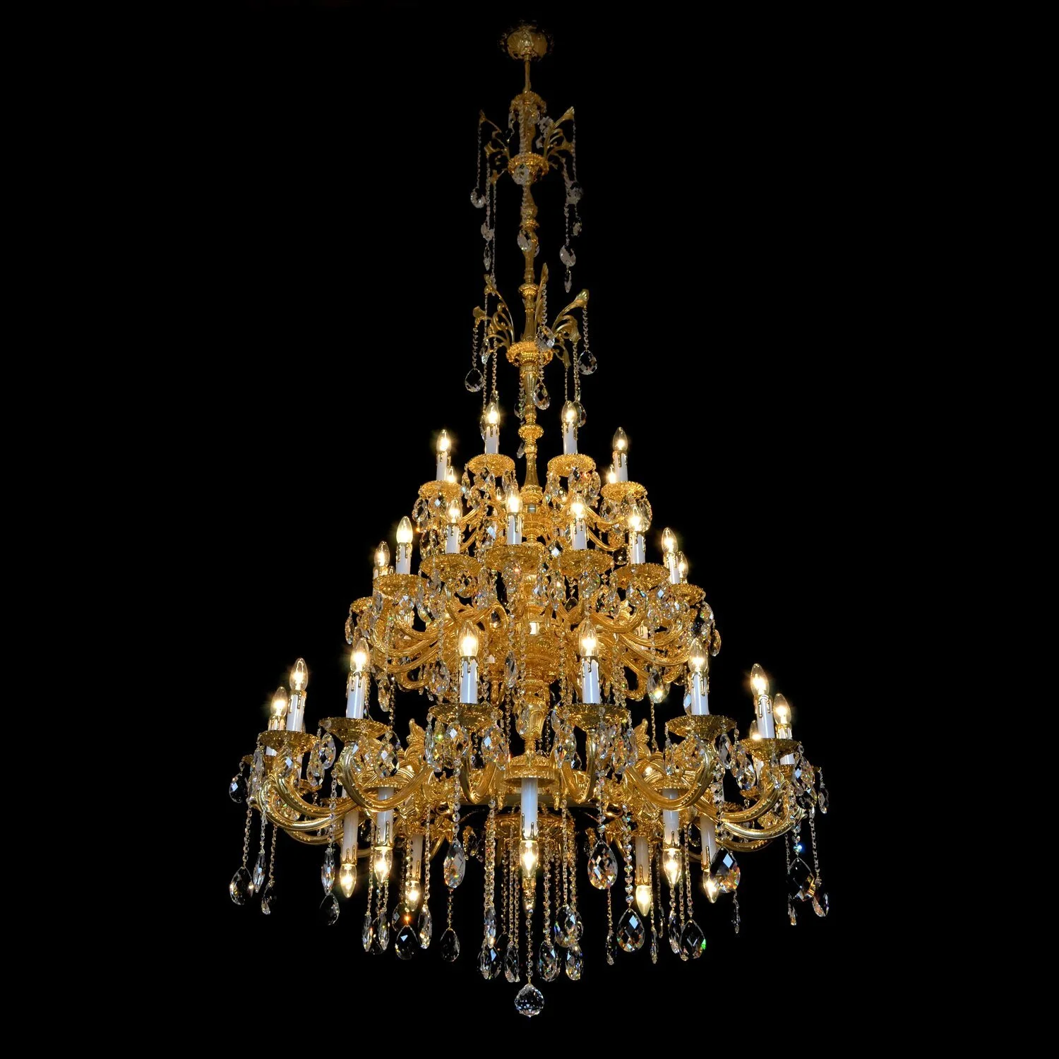 Preston brass chandelier