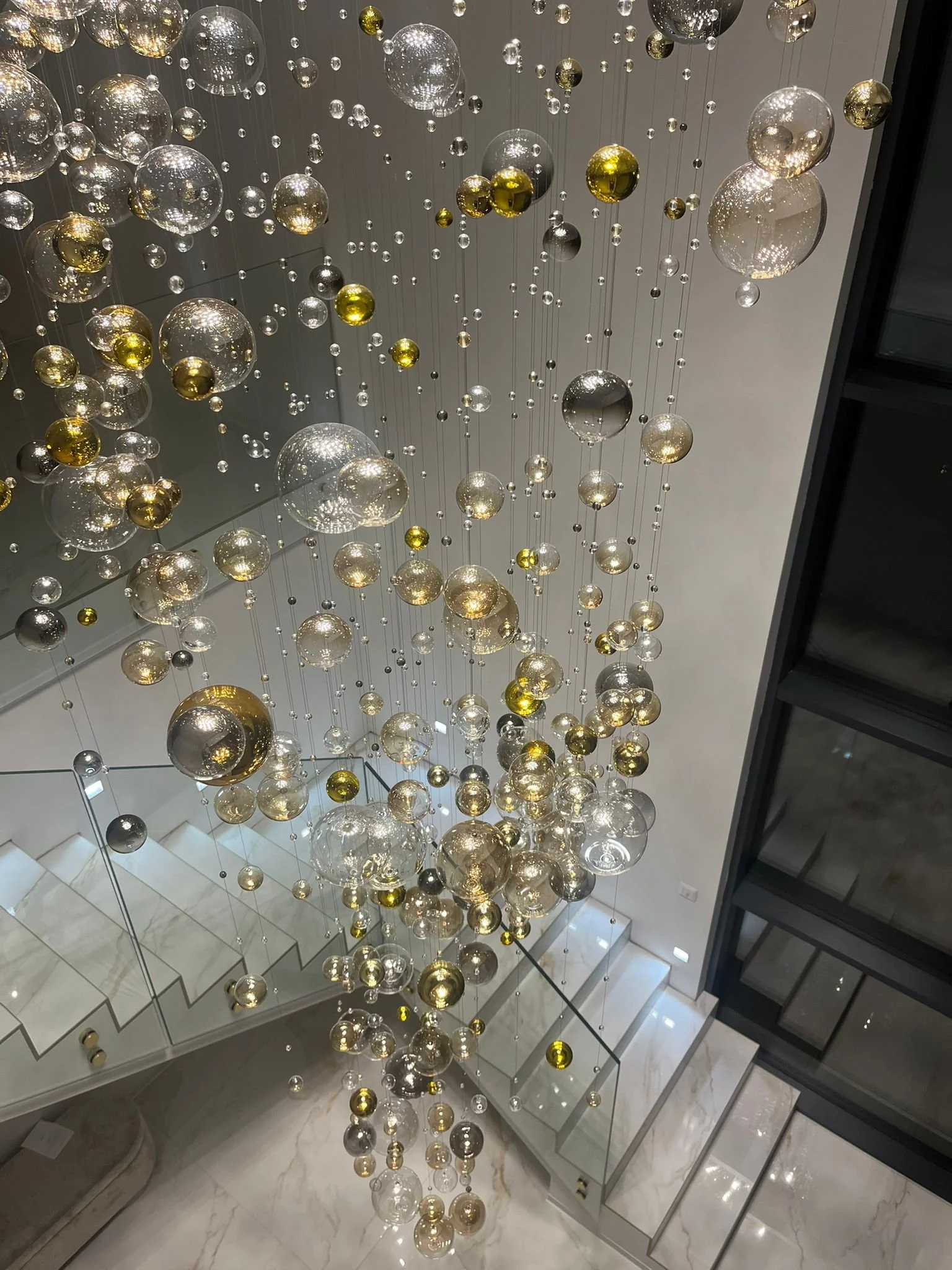 Spiral Bubble Chandelier