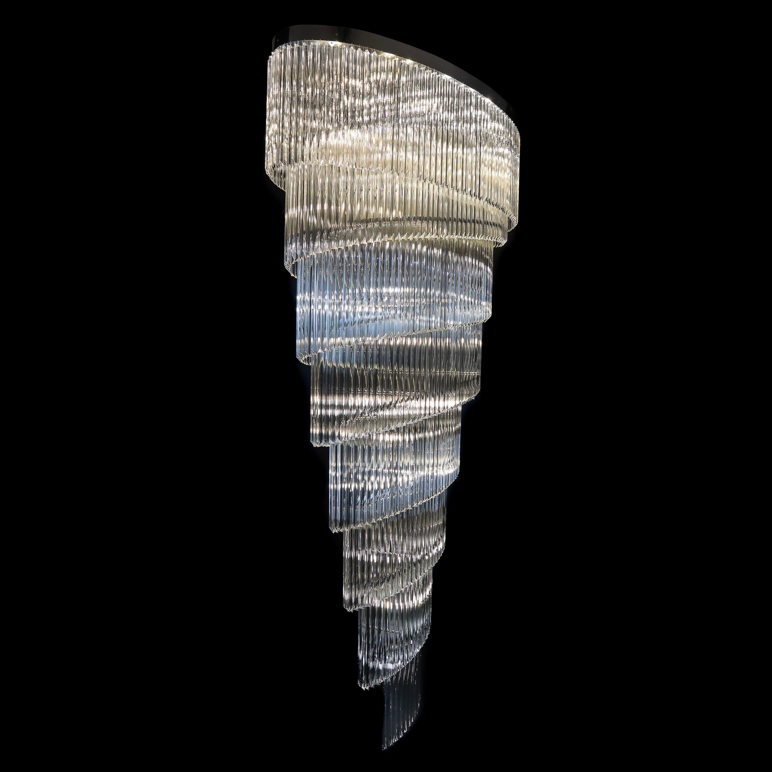 Spiralis crystal chandelier
