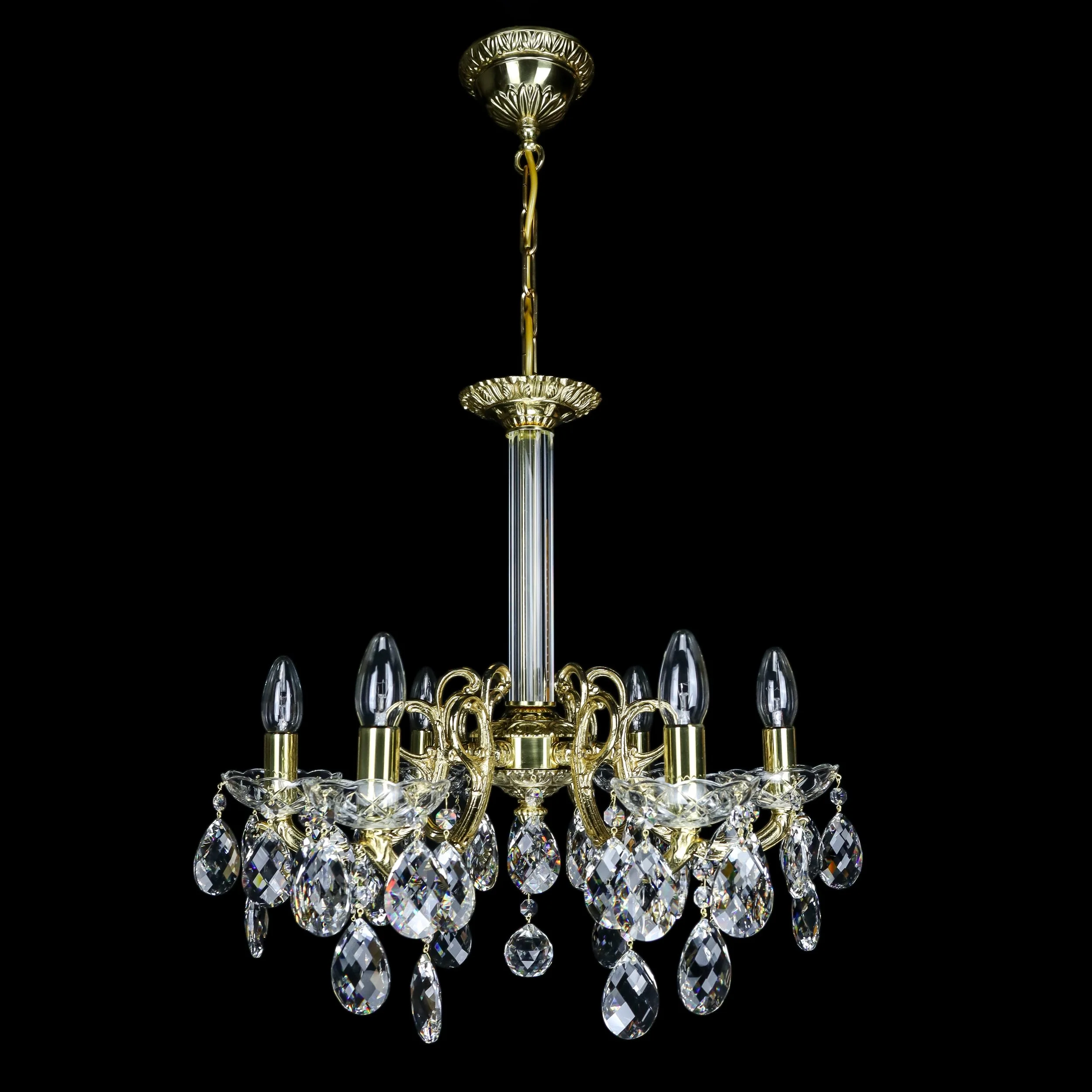 Taurus brass chandelier