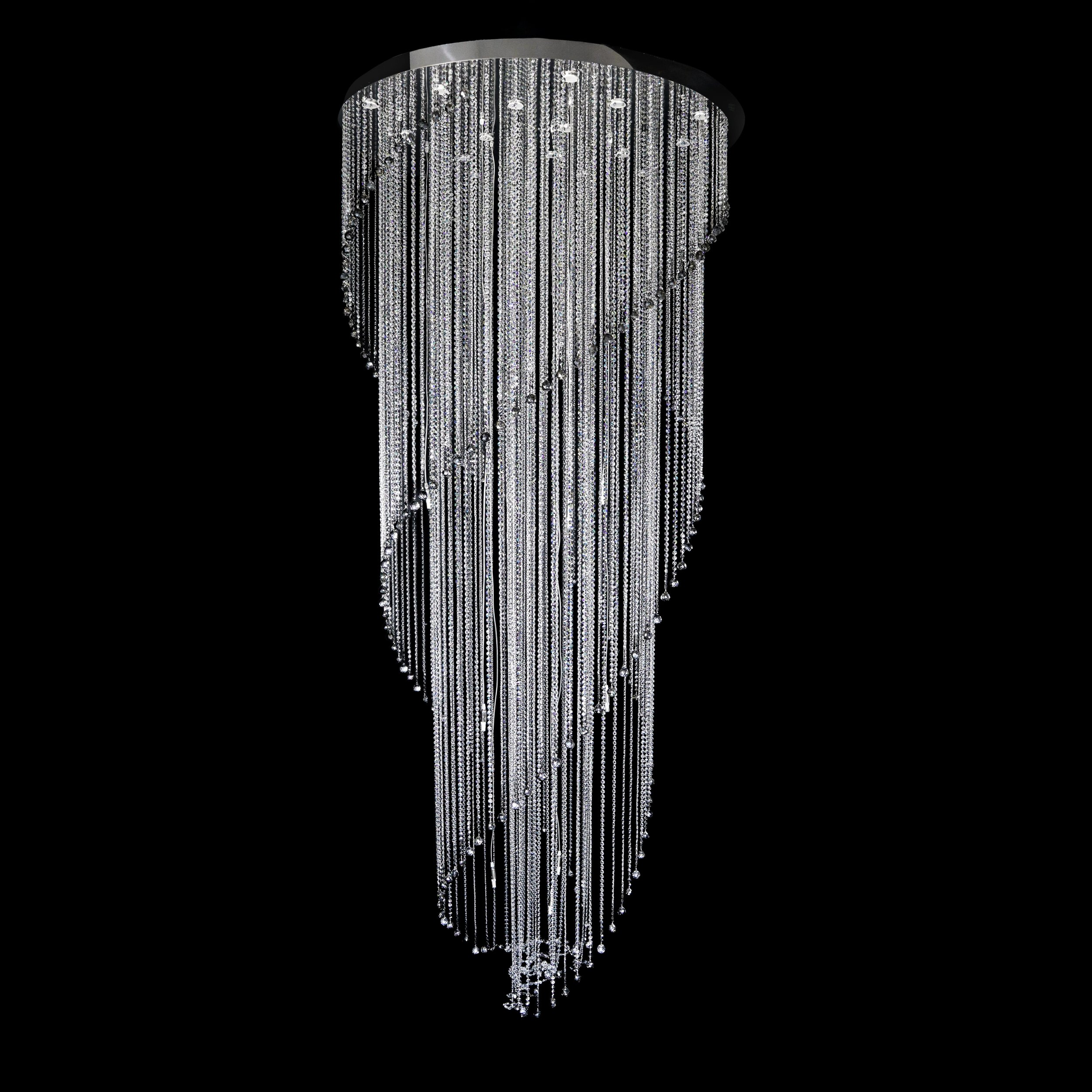 Rose crystal chandelier