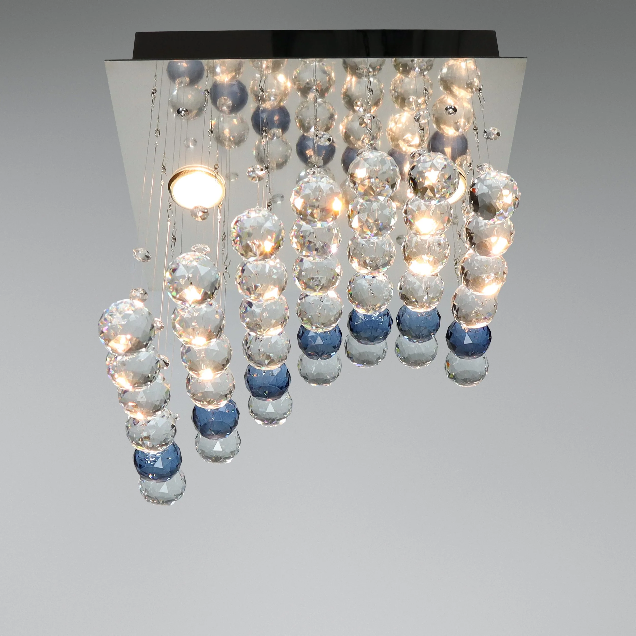 Wave crystal chandelier