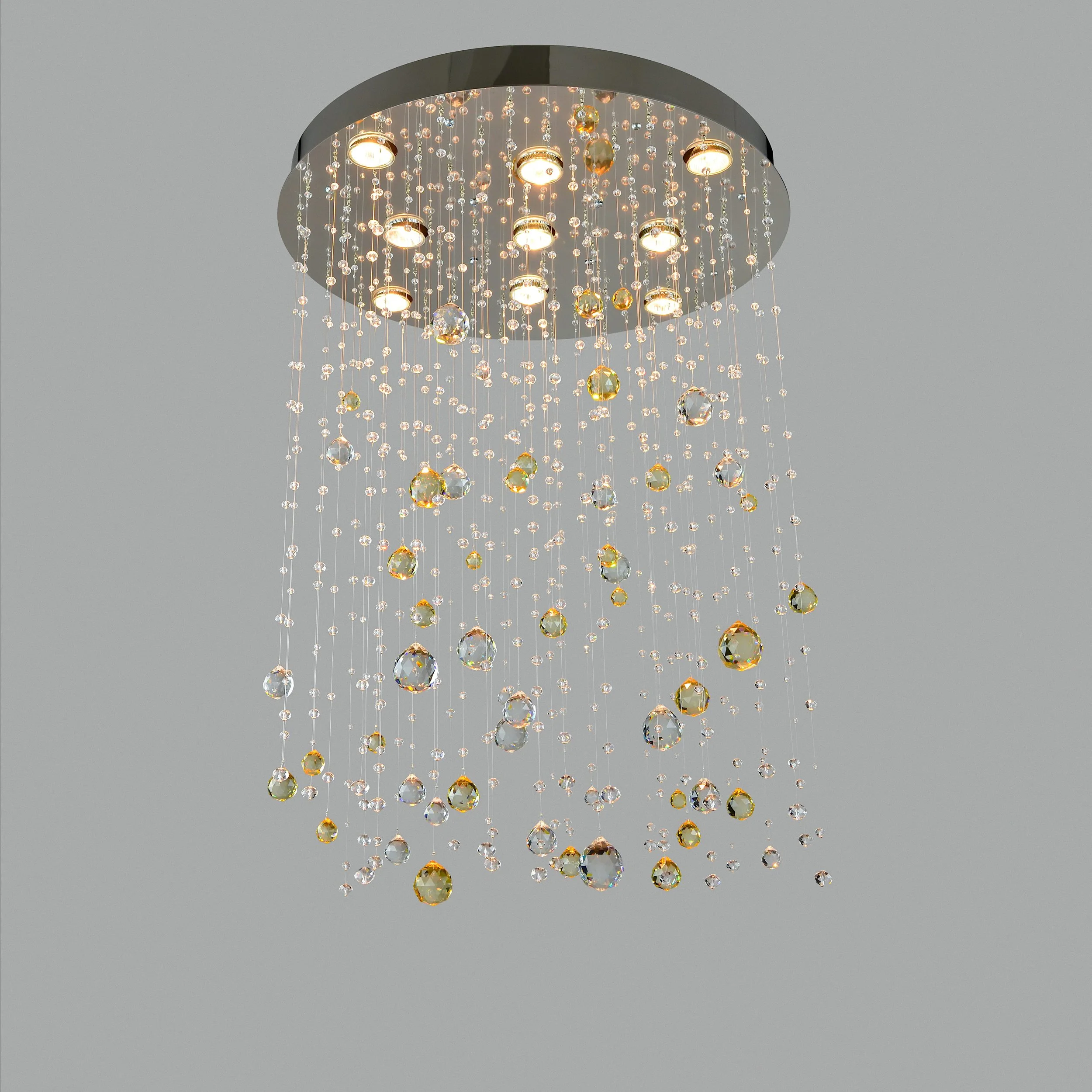 Rainfall crystal chandelier
