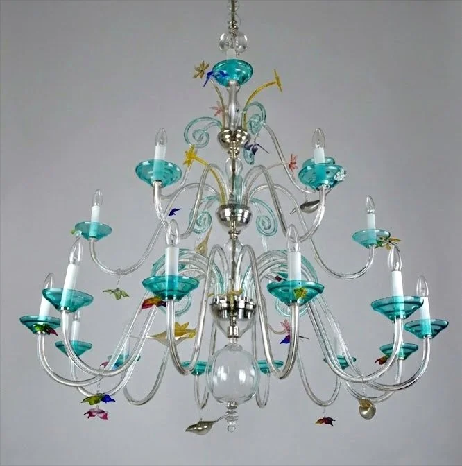 Spring crystal chandelier
