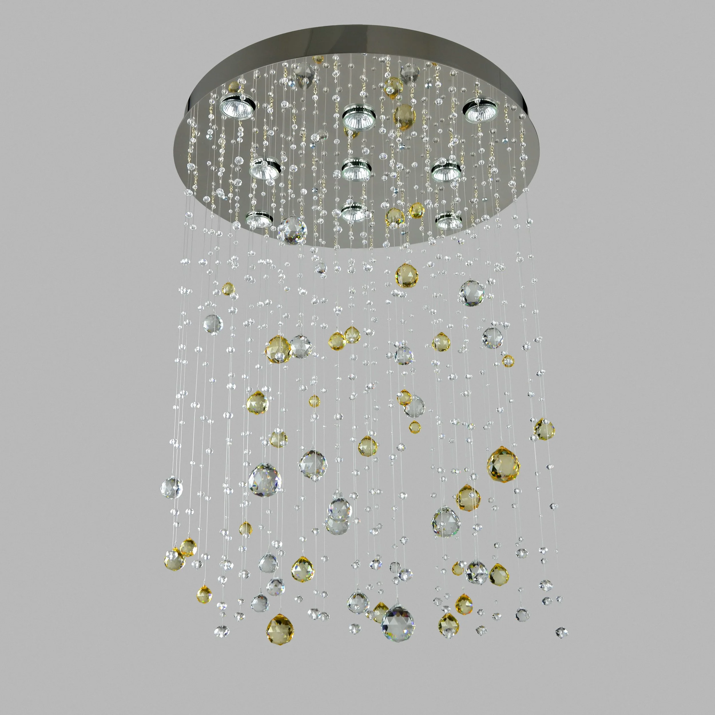 Rainfall crystal chandelier