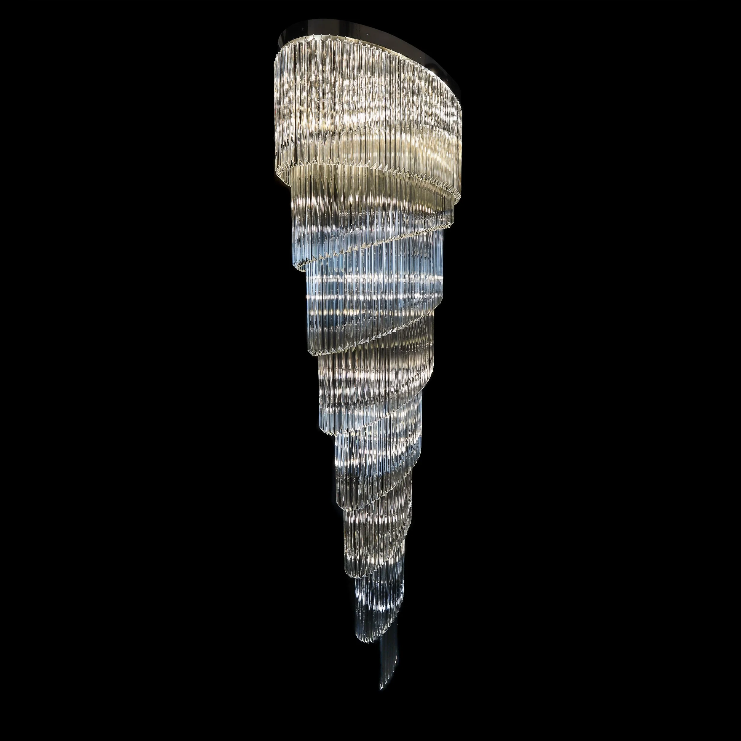 Spiralis crystal chandelier