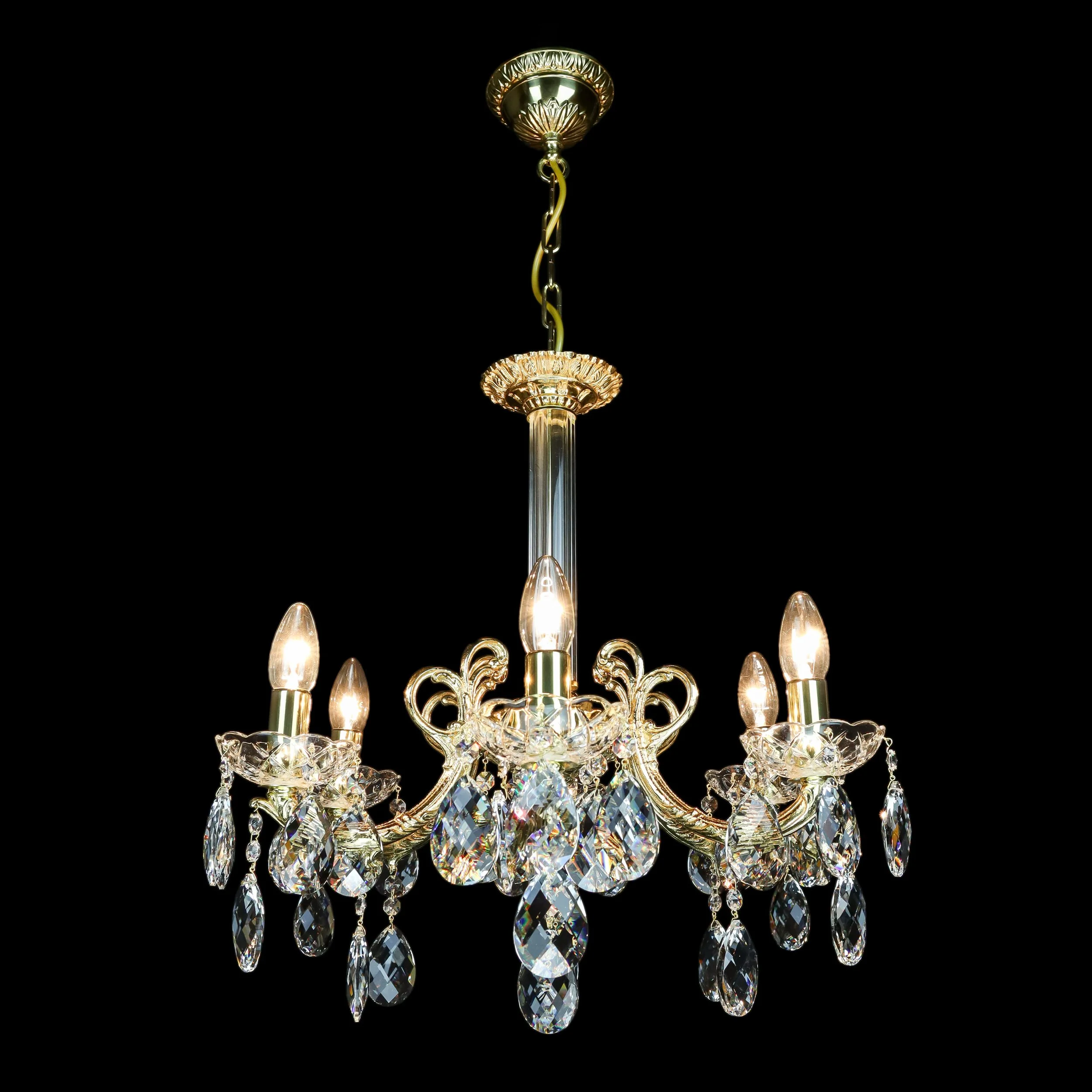 Taurus brass chandelier