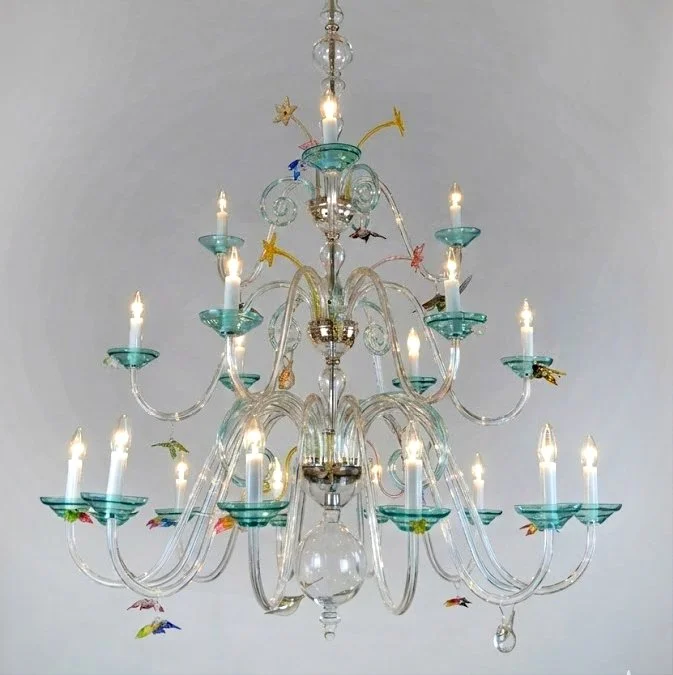 Spring crystal chandelier
