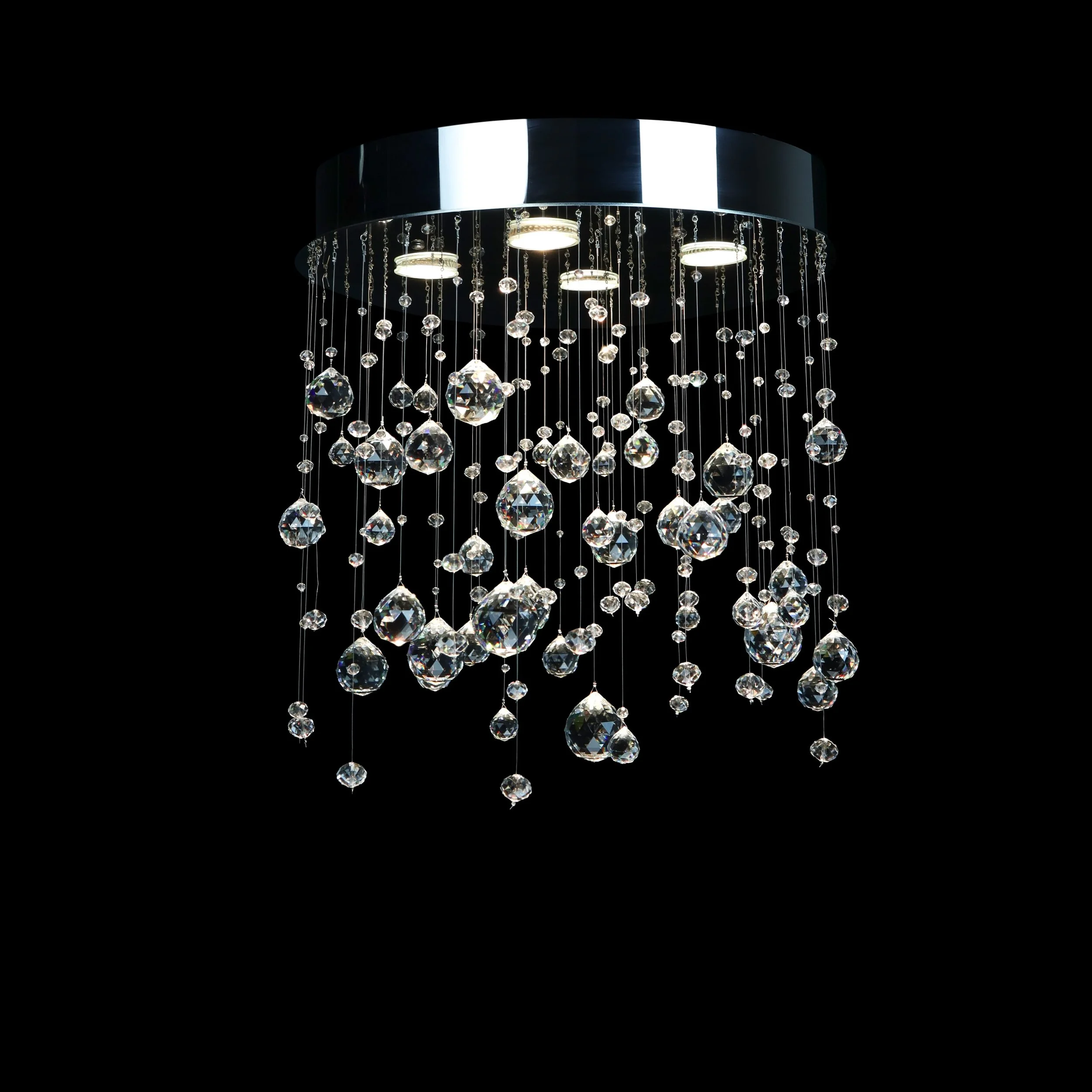 Rainfall crystal chandelier