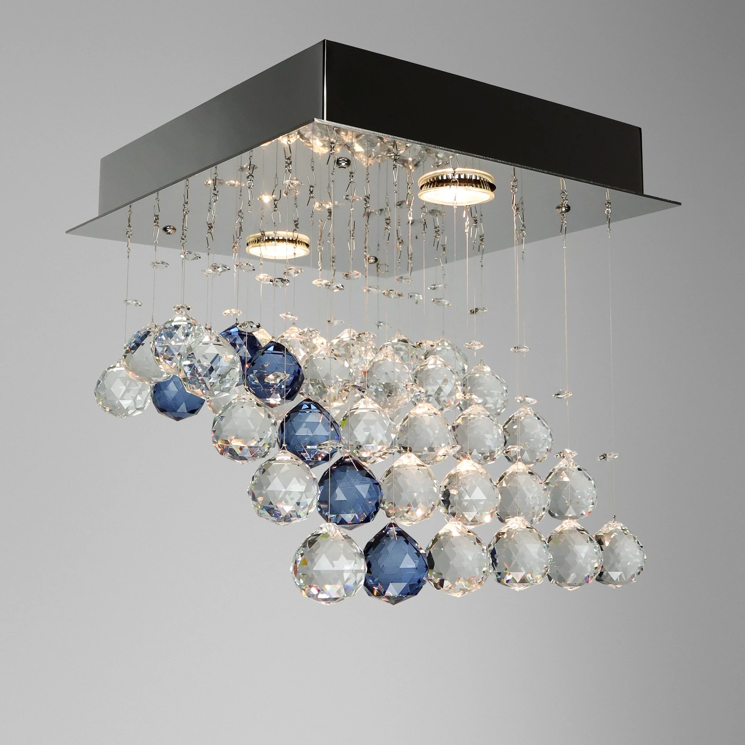 Wave crystal chandelier