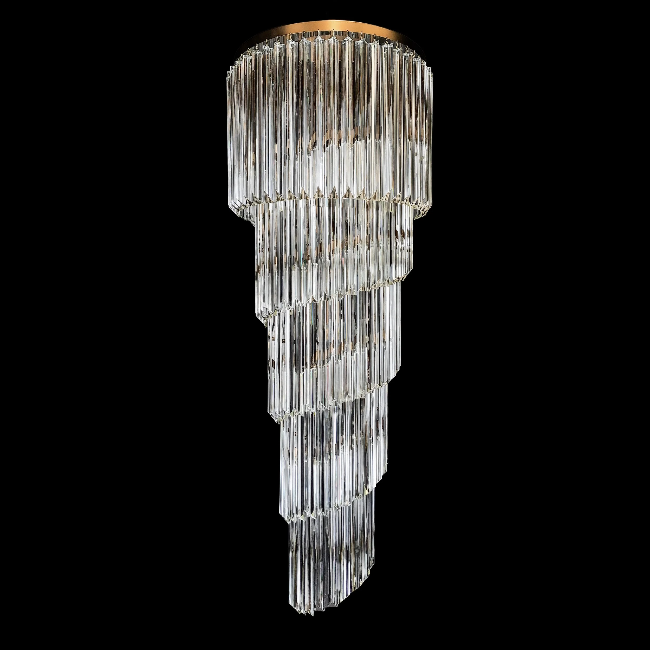 Spiralis crystal chandelier