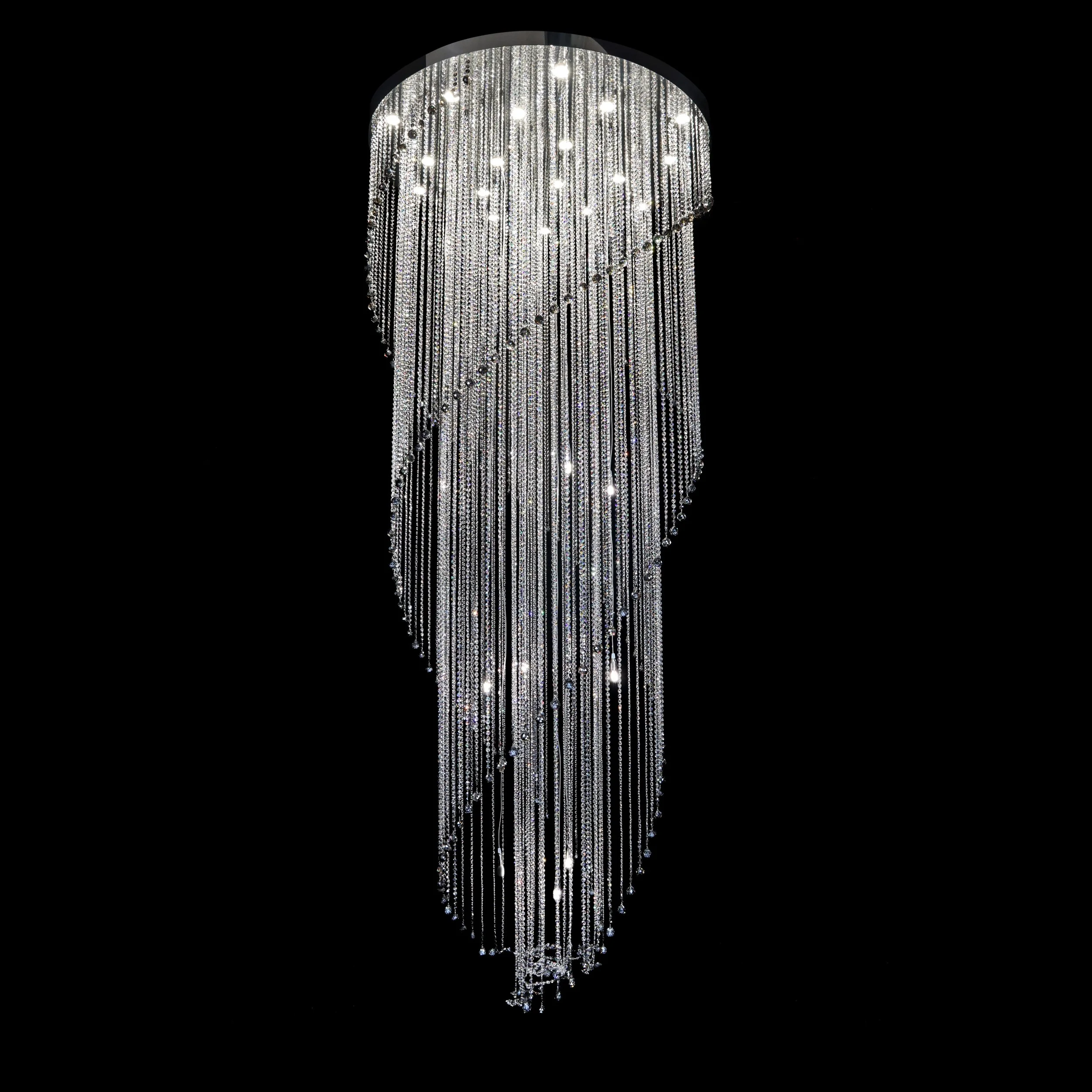 Rose crystal chandelier