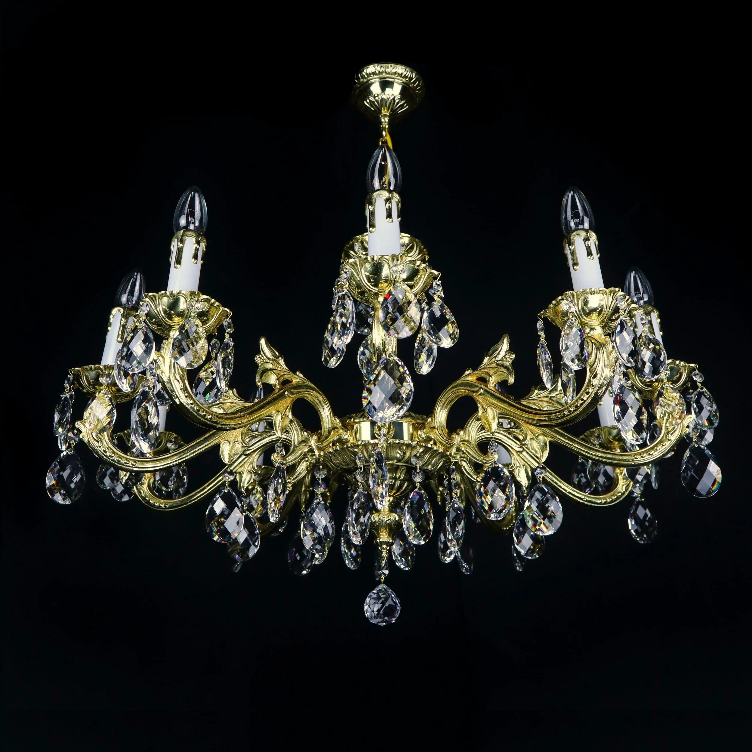 Arrakis brass chandelier