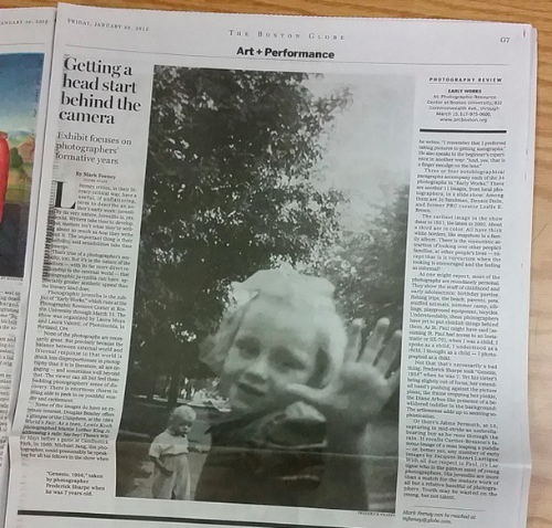 Early Works in the Boston Globe. Image courtesy of PRC.