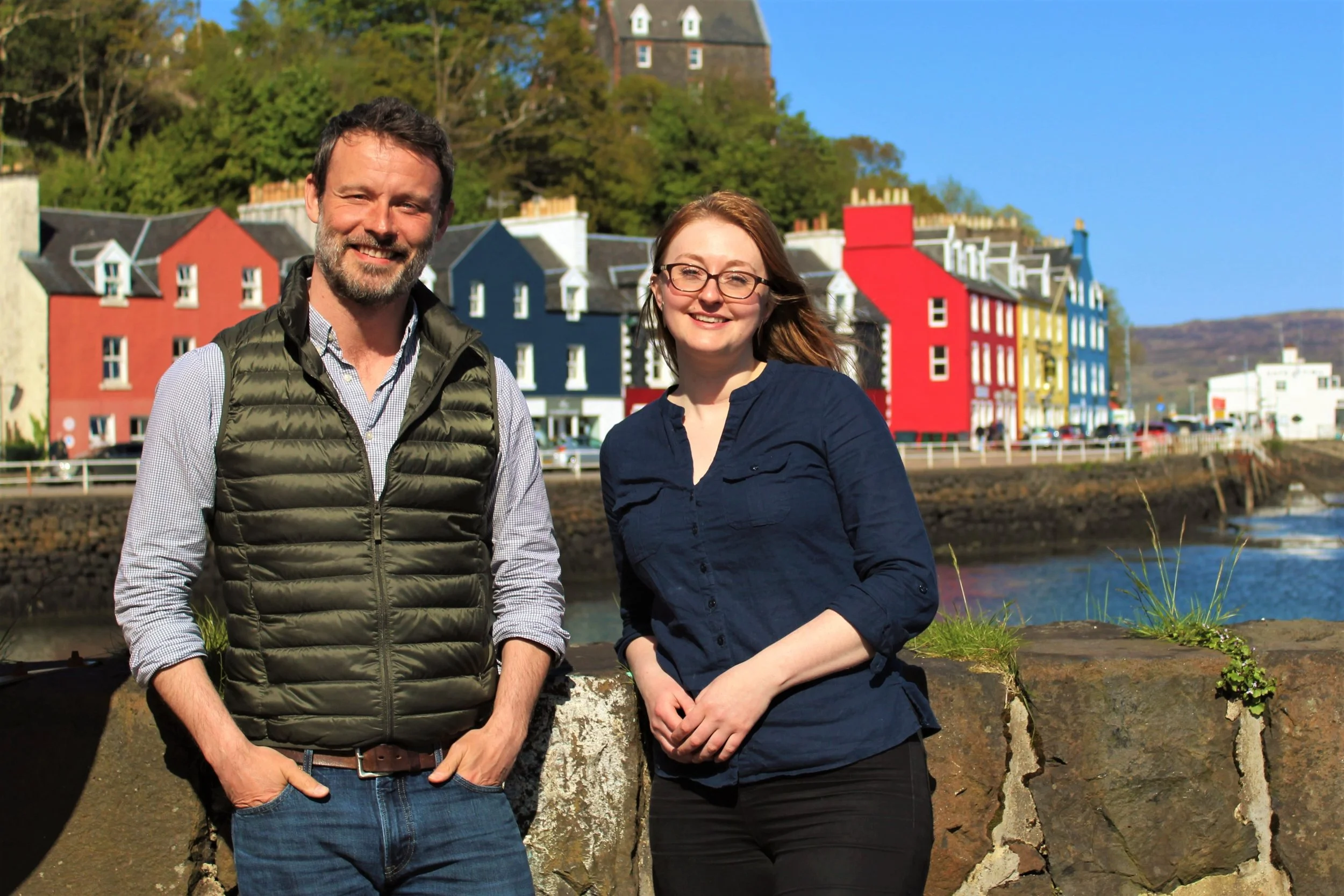 Karl Stevens and Siobhán Moran, the Hebridean Whale Trail team