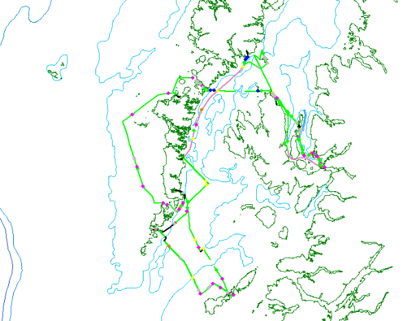 Track lines for HWDT05