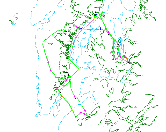 Tracklines from HWDT05