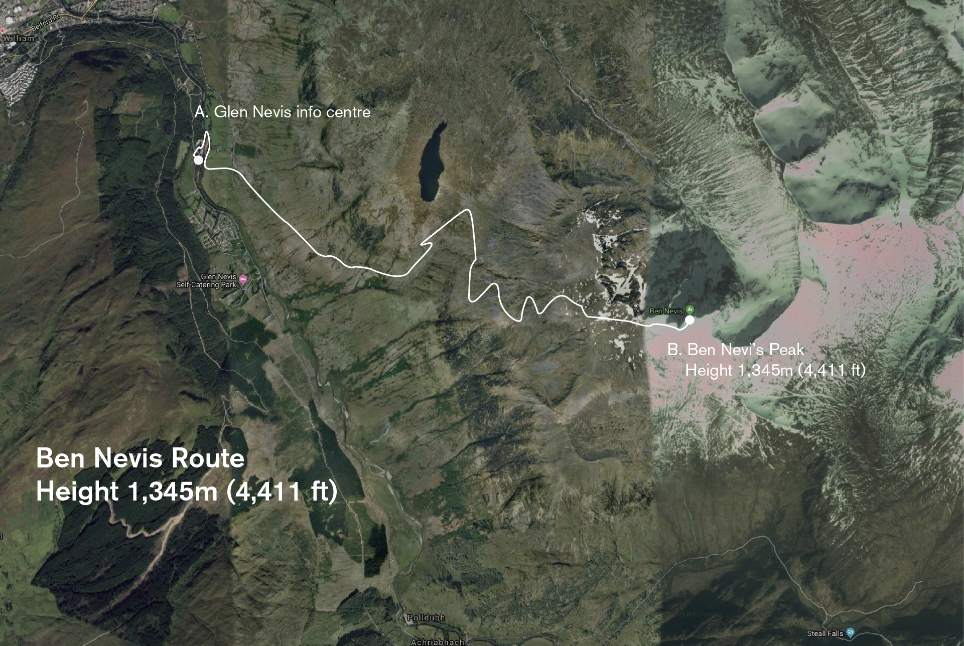 The route map of the climb.
