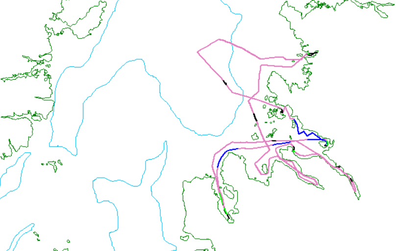 Track lines for HWDT 12