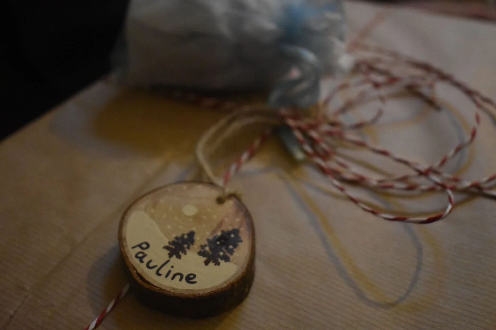 Check out this locally sourced handmade gift tag, as well as the brown paper wrapping - very stylish.