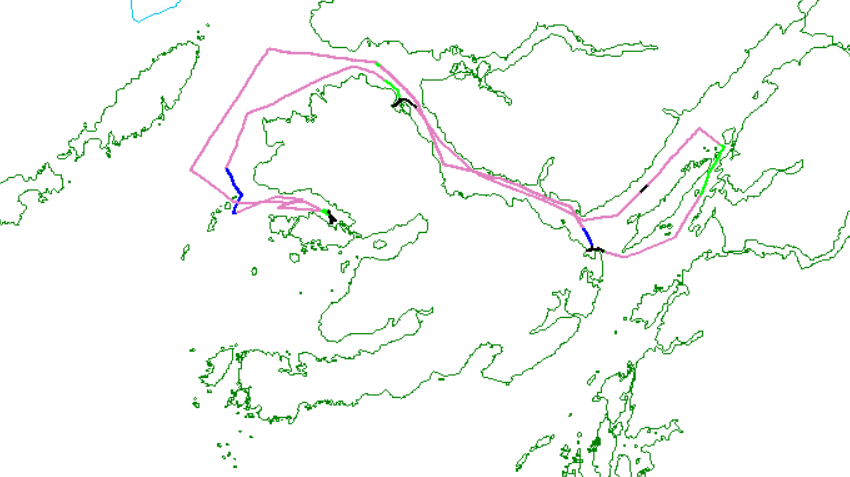 Track lines for Winter Survey 3