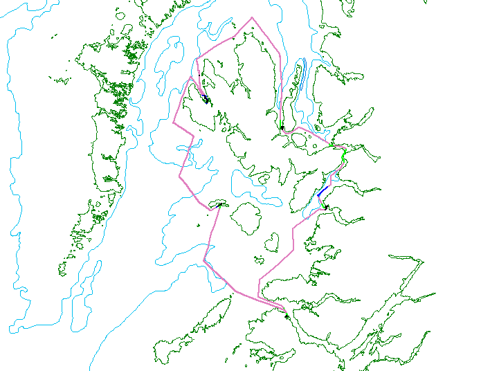Track lines for the Joint Warrior survey