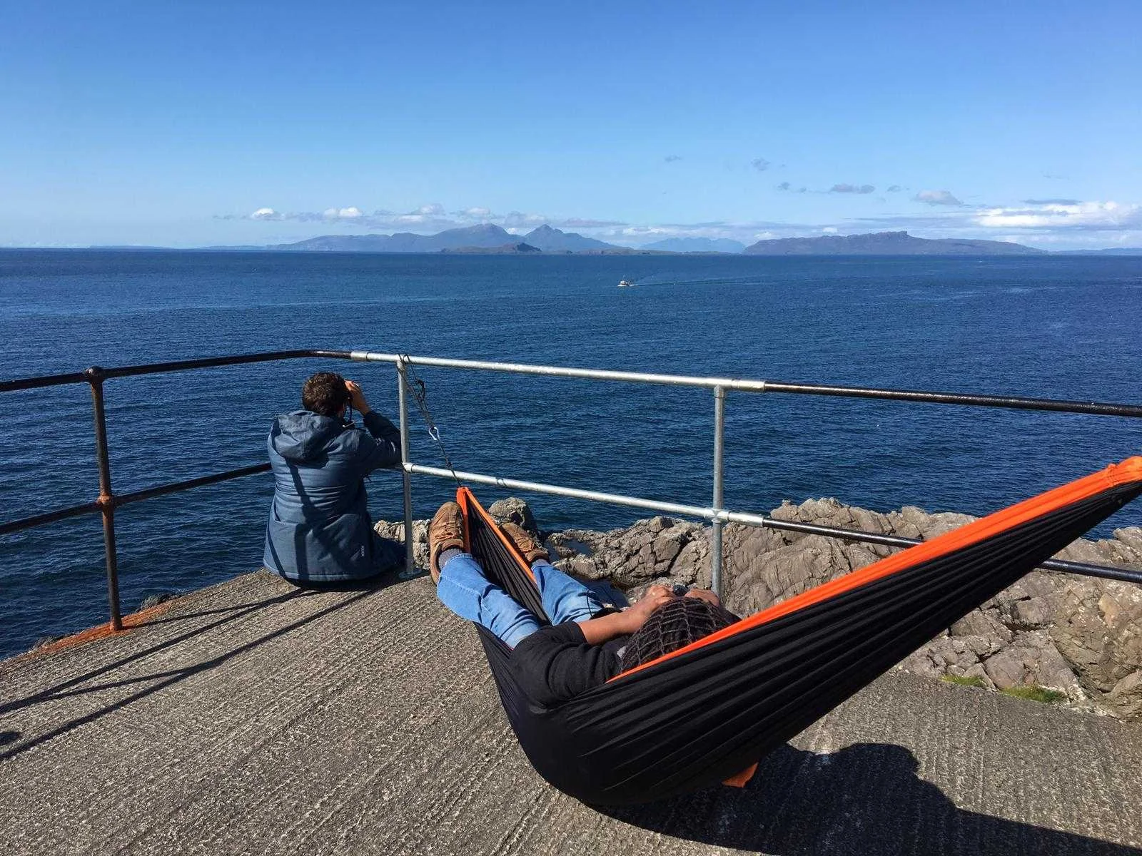 Hammock-Hamza and Milo on watch