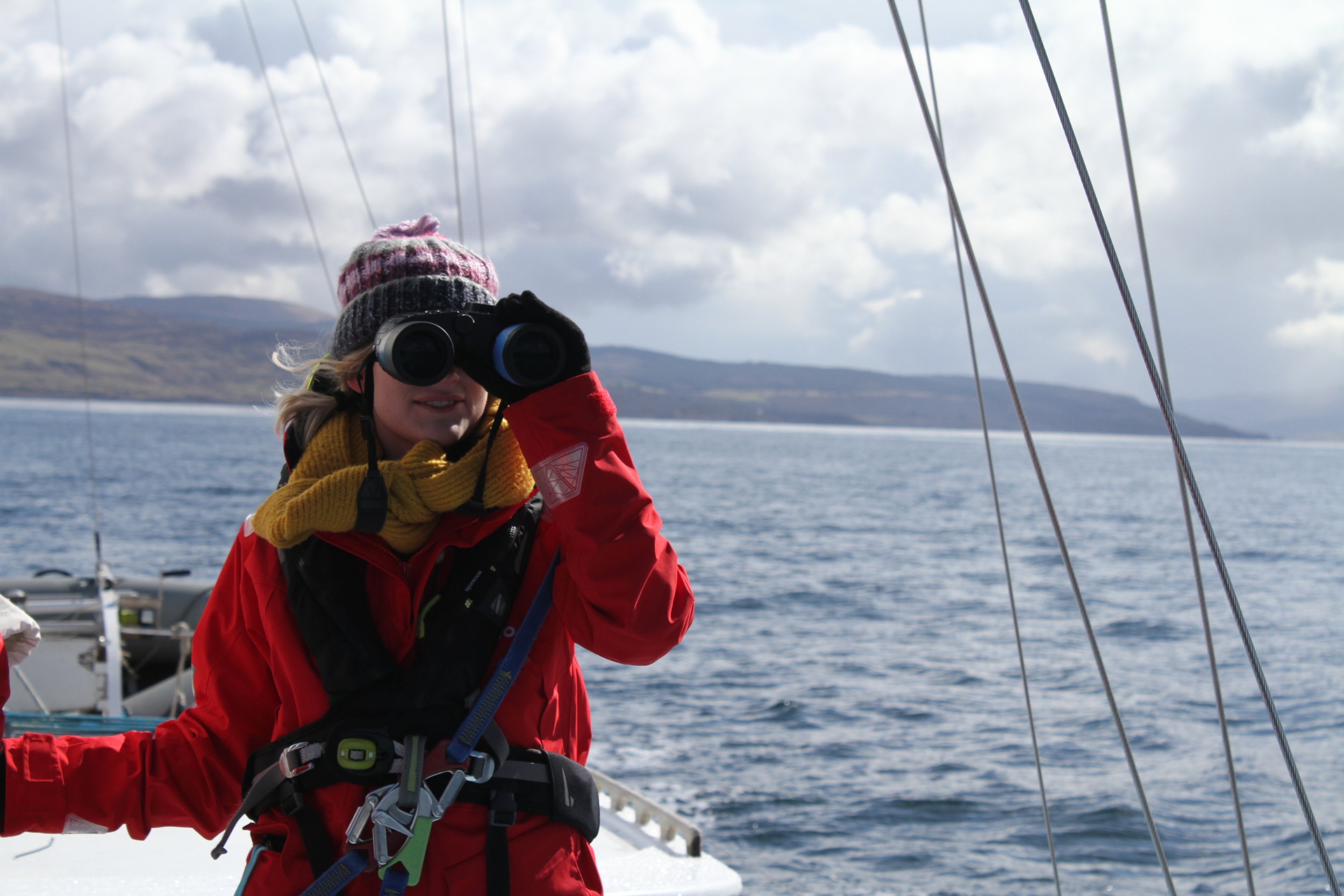  Visual data is collected at the mast by the citizen scientists who participate in expeditions.  