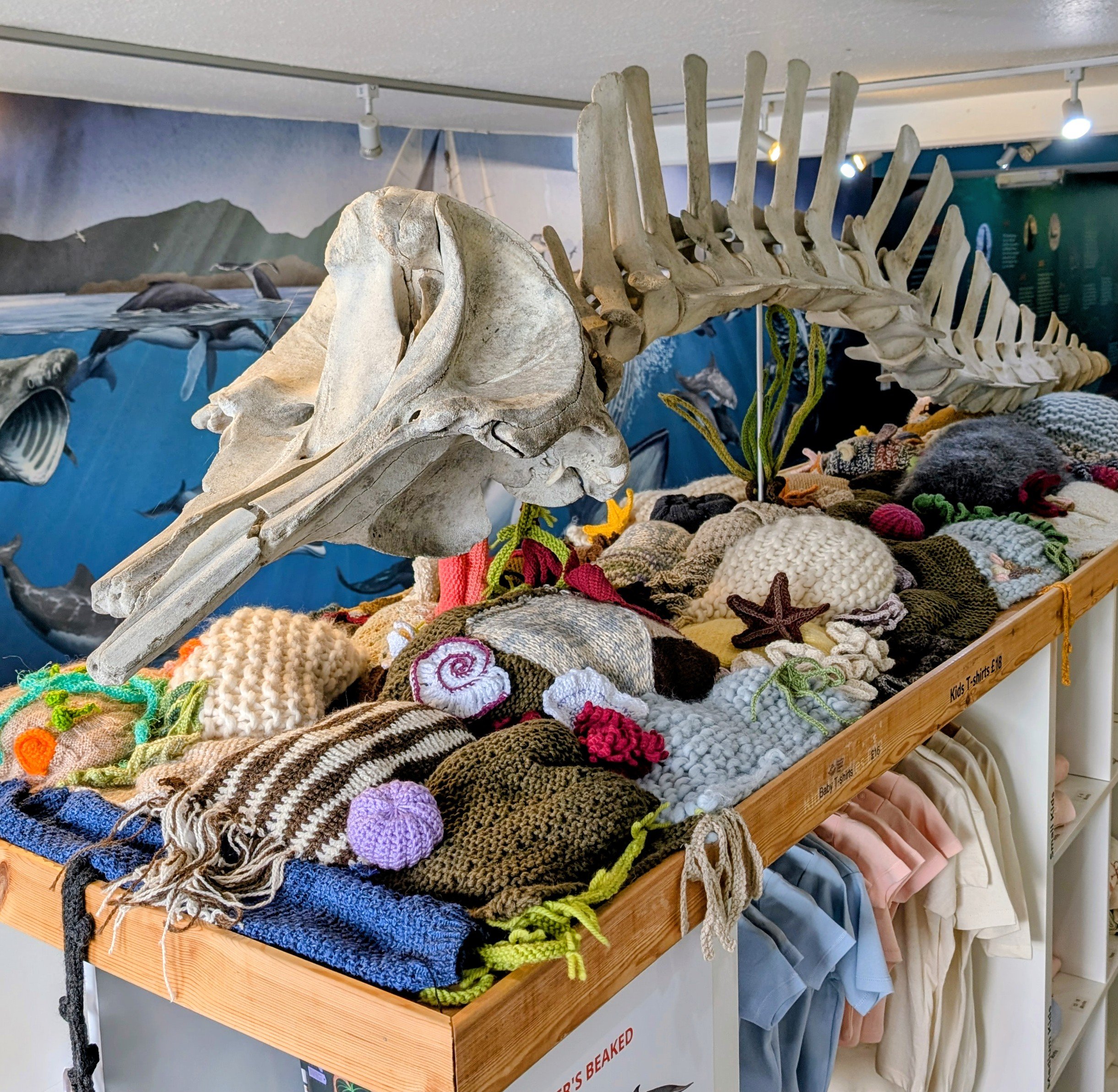 A yarn-crafted seabed bringing a whale’s story to life