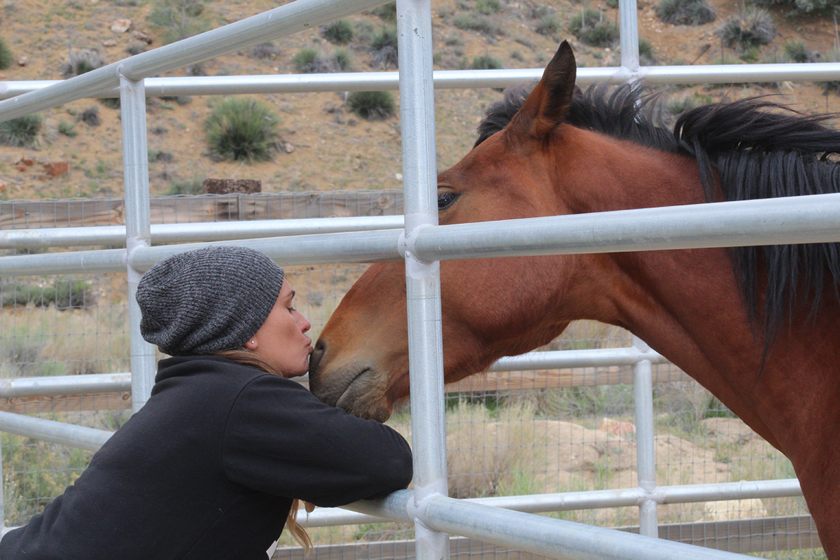 After 1 day of working with this wild rescued mustang, the bond between Luz and her horse was set in stone.